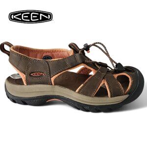 KEEN Newport Outdoor Sandals brown or grey/coral size 7